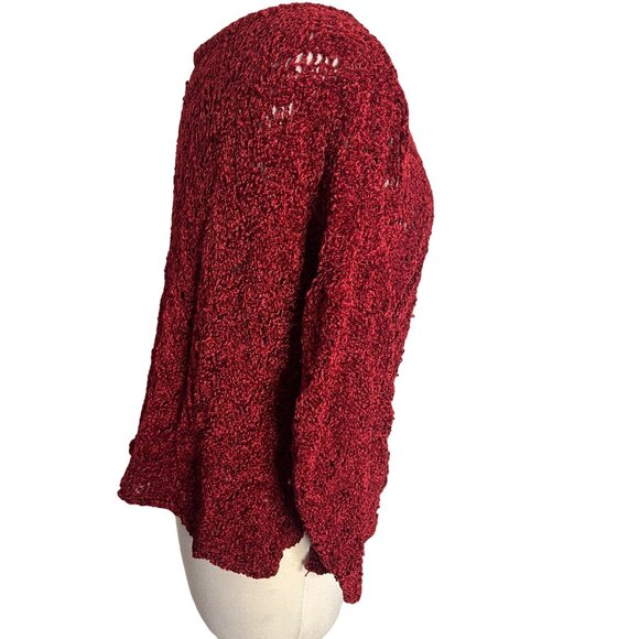 Knit Ware Elements Sweater Red Detail Knit Oversized USA Goth Chic SMALL - Picture 5 of 11